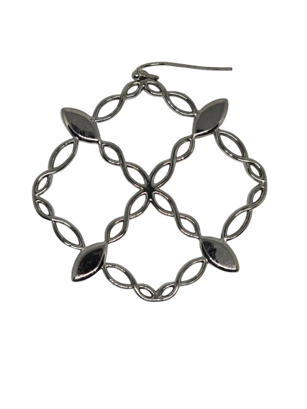 NWD Silver Tone Openwork‎ Geometric Dangle Earring Single Replacement Earring